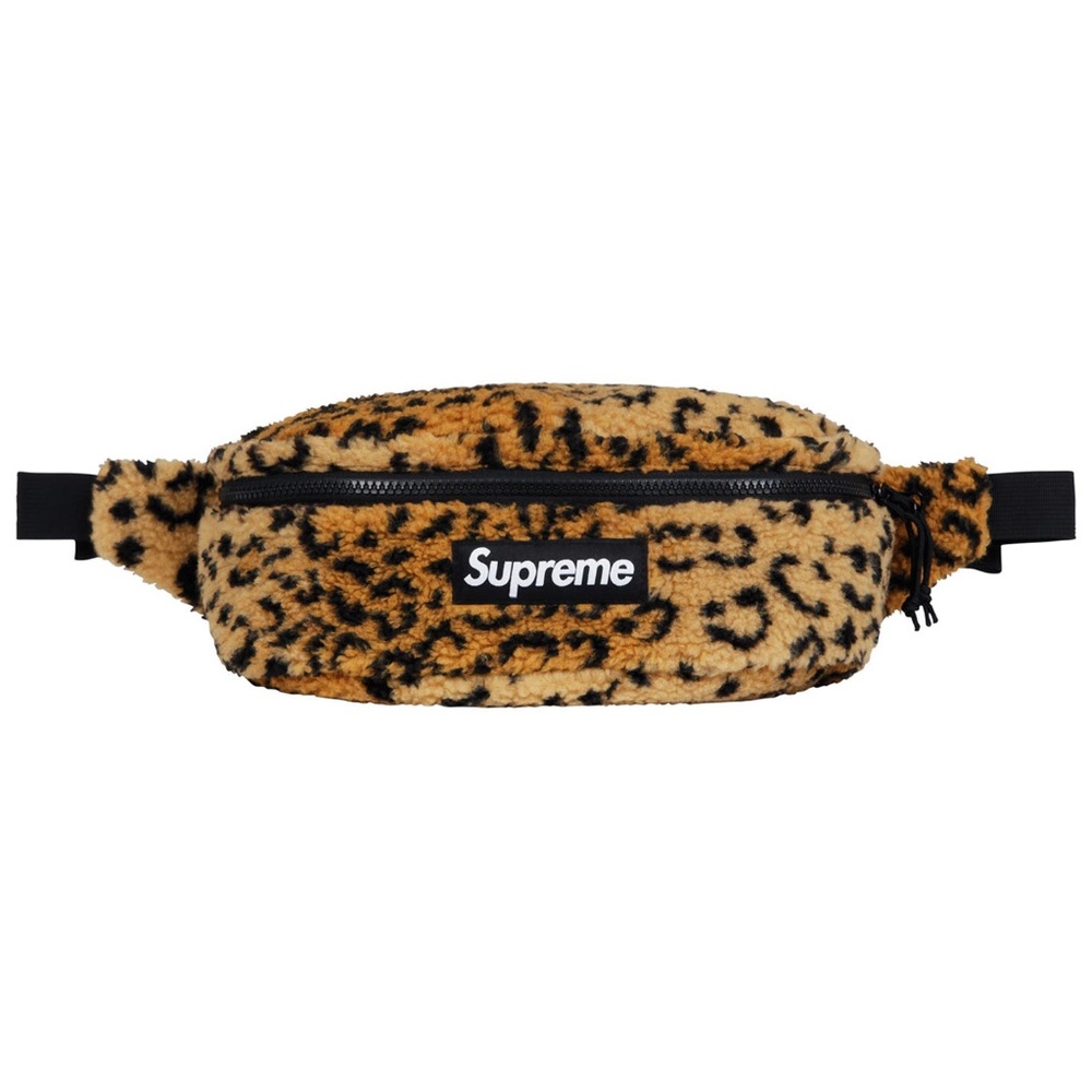 SUPREME Leopard Fleece Waist Bag - Picture 2 of 7
